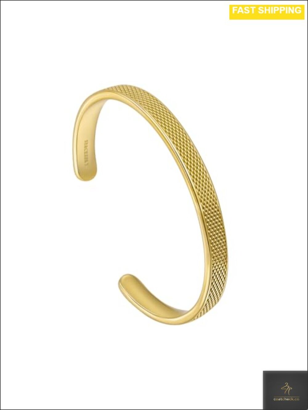 14K Gold Plated Bangle Bracelet Women Stainless Steel Cuff Stackable